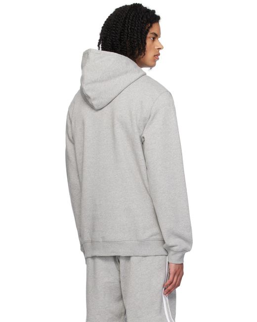Adidas Originals Gray Embroidered Hoodie for men