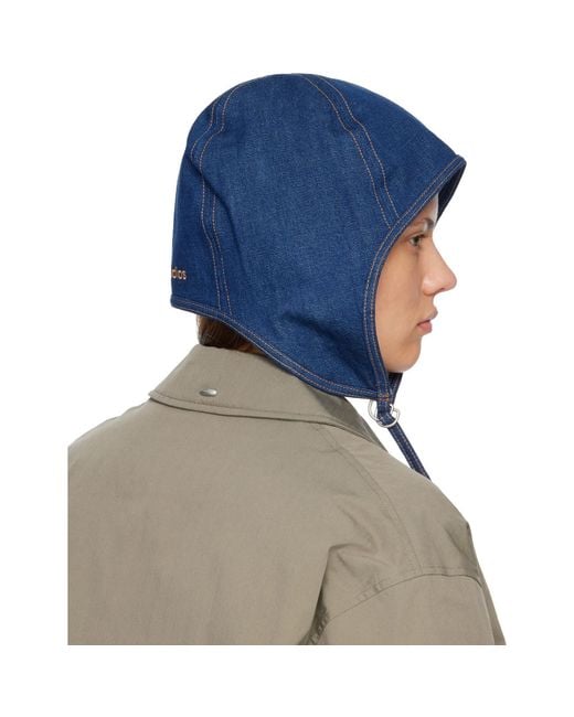 Acne Blue Cinch Hat
