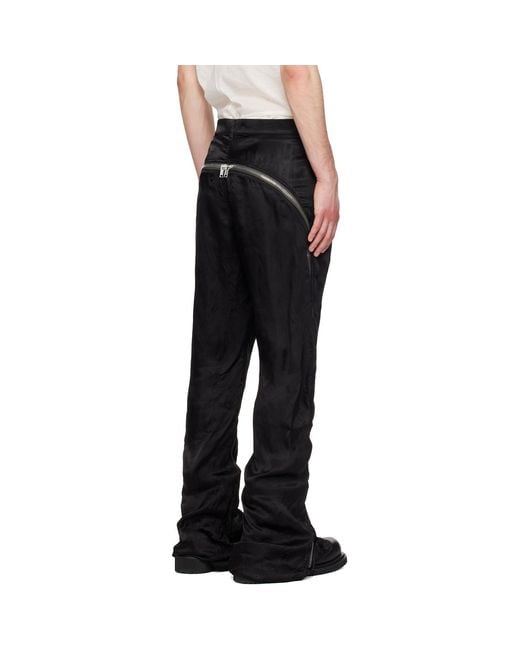 Rick Owens Black Temple Bolan Banana Trousers for men
