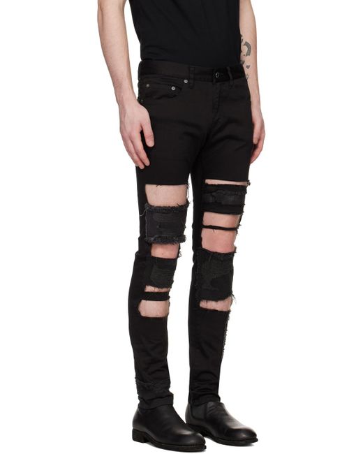 Undercover Black Distressed Jeans for men