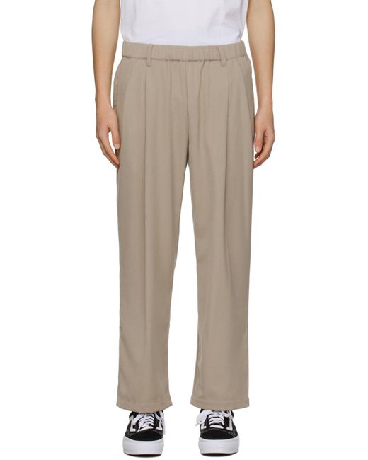 Dime Natural Pleated Trousers for men