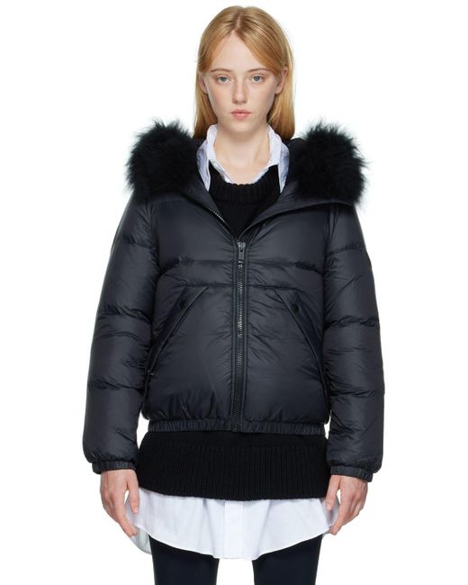 Army by Yves Salomon Synthetic Black Doudoune Down Jacket | Lyst