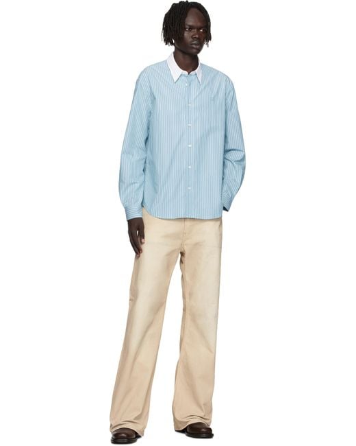 Acne Blue Button-Up Shirt for men