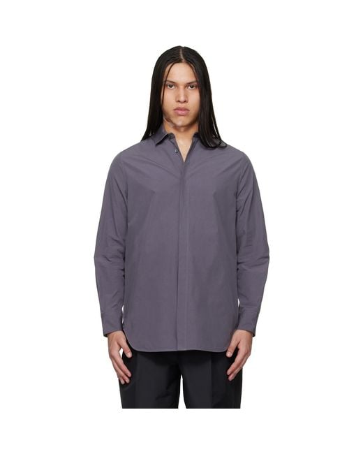 Jil Sander Purple Open Back Shirt for men