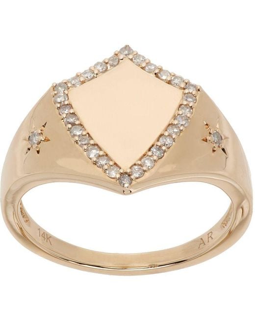 Adina Reyter Metallic Gold Shield Ring