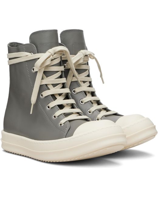 Rick Owens Gray Temple Sneakers