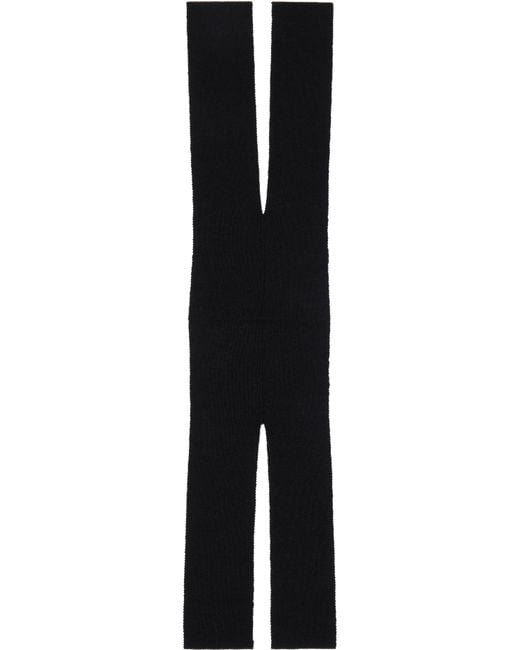 AV VATTEV Black Skinny Double Scarf for men