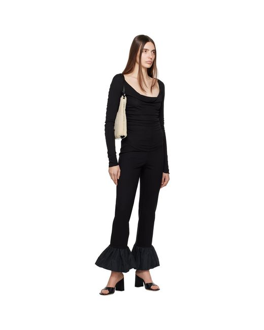 Staud Black Solana Long Sleeve T-shirt