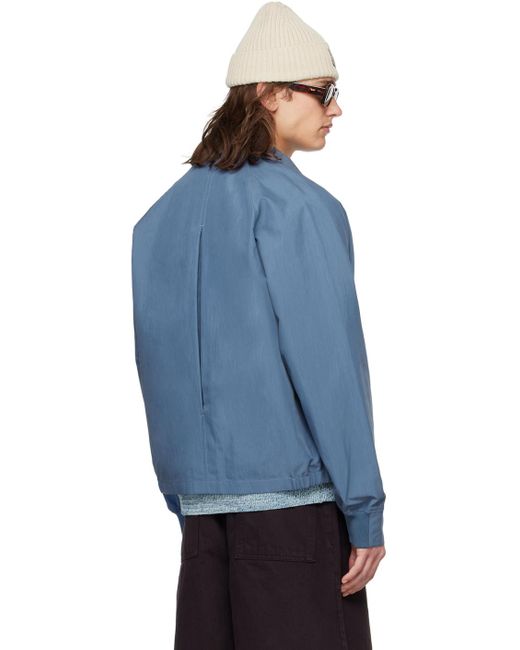 Maison Kitsuné Blue Zipped Jacket for men