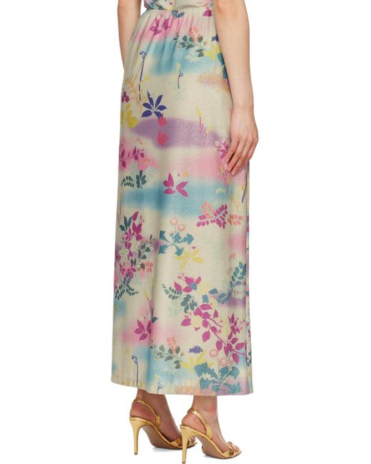 Jupe longue e à motif atlantis garden Anna Sui en coloris Multicolor