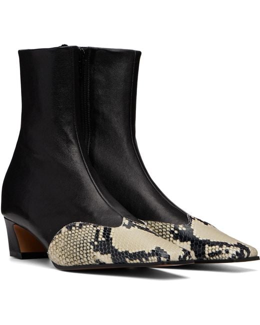 Khaite Black Nevada Stretch Low Boots