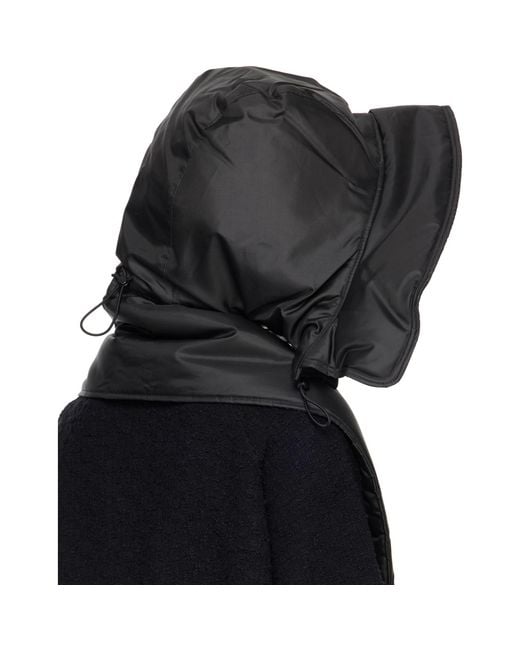 Y-3 Black Padded Hooded Scarf