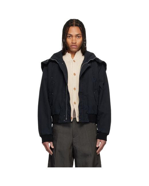 Dries Van Noten Black Overdyed Jacket for men