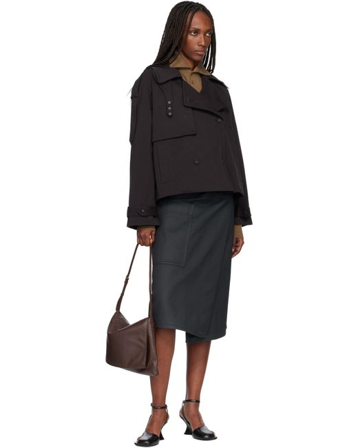 Proenza Schouler Black Label Yasmin Cropped Trench Coat
