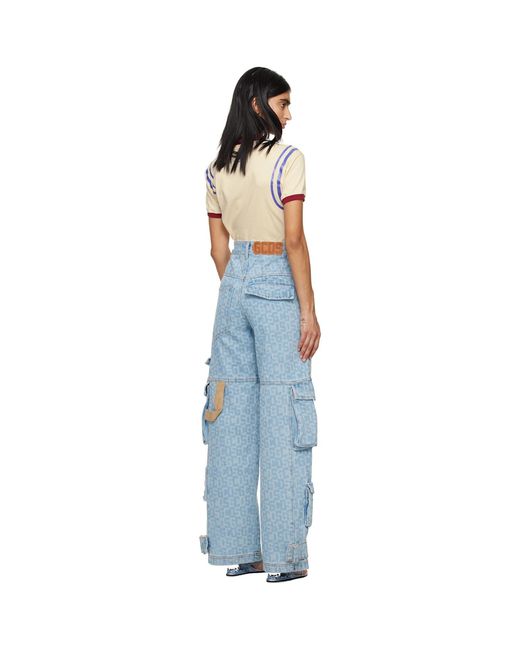 Gcds Blue Ultracargo Jeans