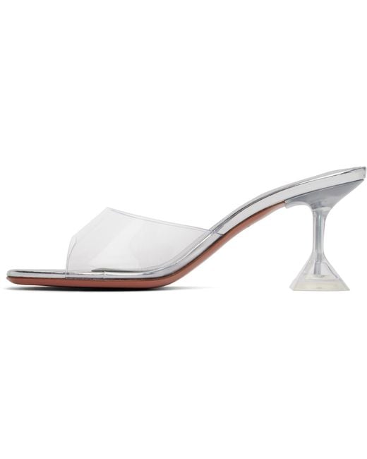 AMINA MUADDI Black Lupita Glass Slipper 70 Heeled Sandals