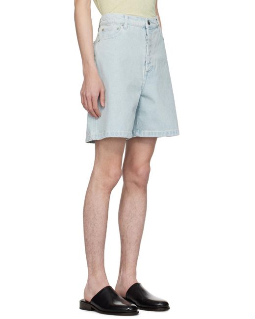 Nanushka Blue Novan Denim Shorts for men