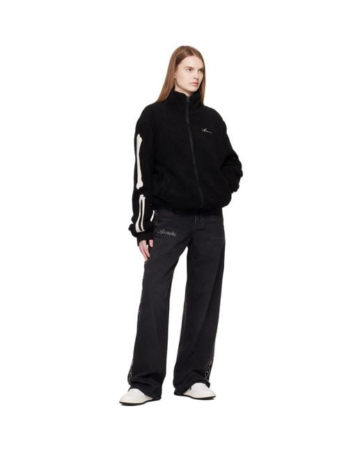 Amiri Black Bones Fleece Jacket