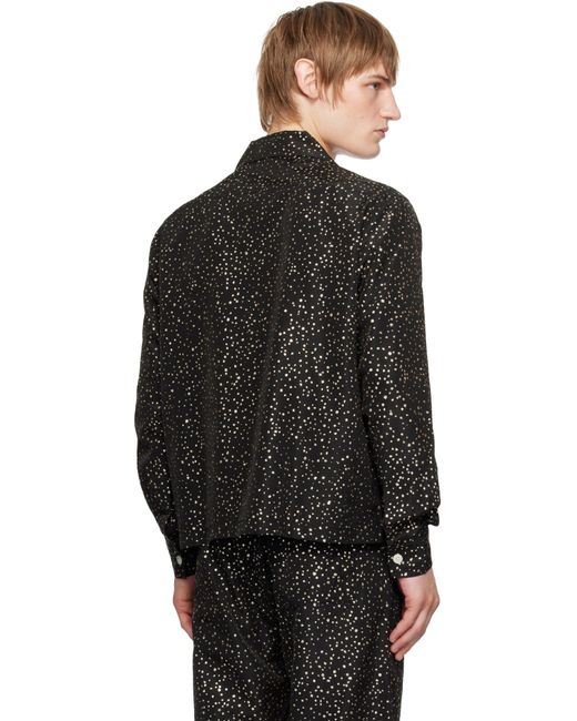 メンズ Bode ブラック グリッター シャツ Black