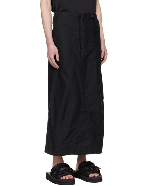 Needles Black Fatigue Midi Skirt for men