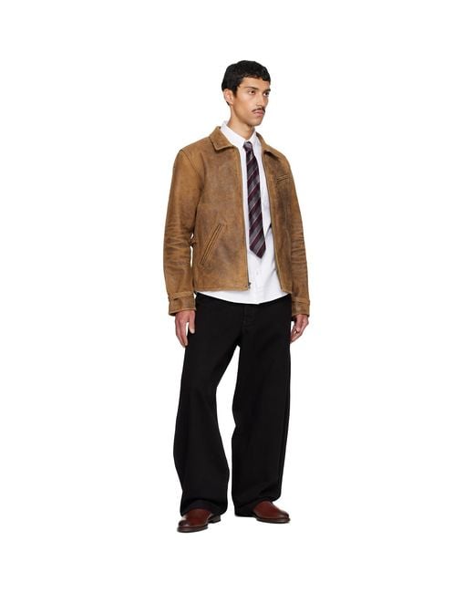 Paul Smith Brown Grain Leather 'Lawson' Chelsea Boots for men