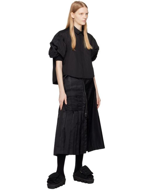 Sacai Black Pocket Slides Lyst