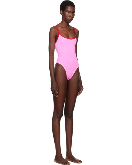 Hunza G Black Pamela Contrast Swimsuit