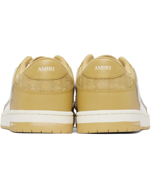 メンズ Amiri イエロー Ma Quad Skel Top デボス ローカットスニーカー Black