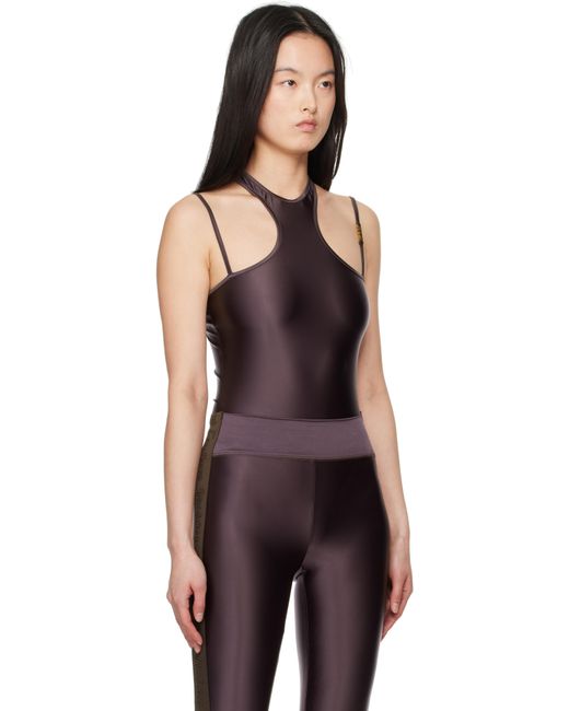 Versace Jeans Couture ブラウン レーサーバック ボディスーツ Black