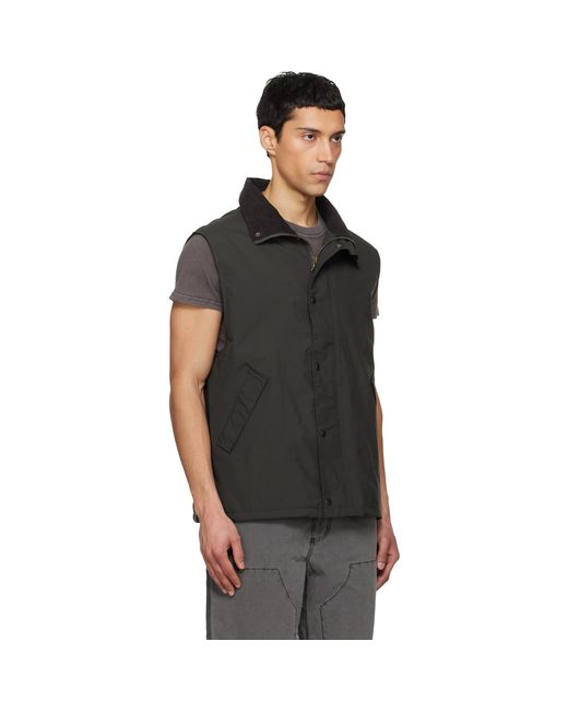 Nanamica Black Khaki 2L Pertex Unlimited Field Vest for men