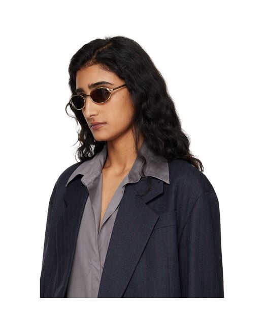 Gucci Black Oval Frame Sunglasses