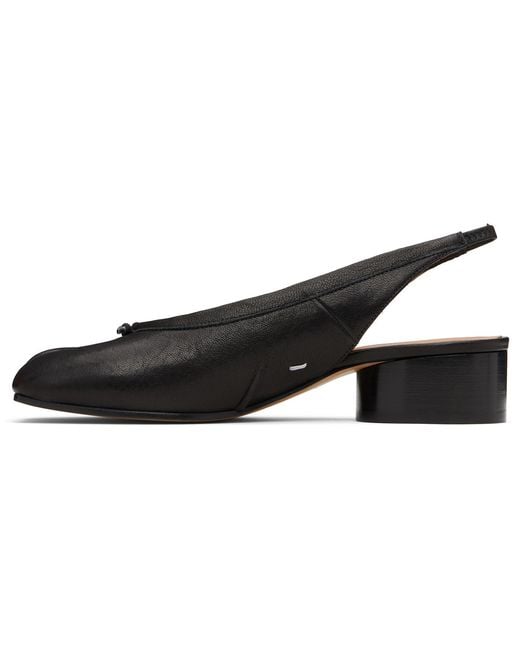 Maison Margiela Black Tabi New Ballerina Slingback Heels