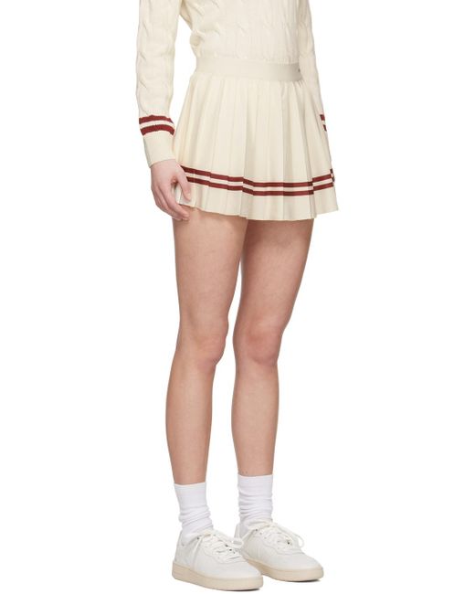 Sportyrich mini-jupe blanc cassé à plis plats Sporty & Rich en coloris Black