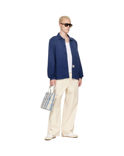 A.P.C. Blue Off- & Jade Tote for men