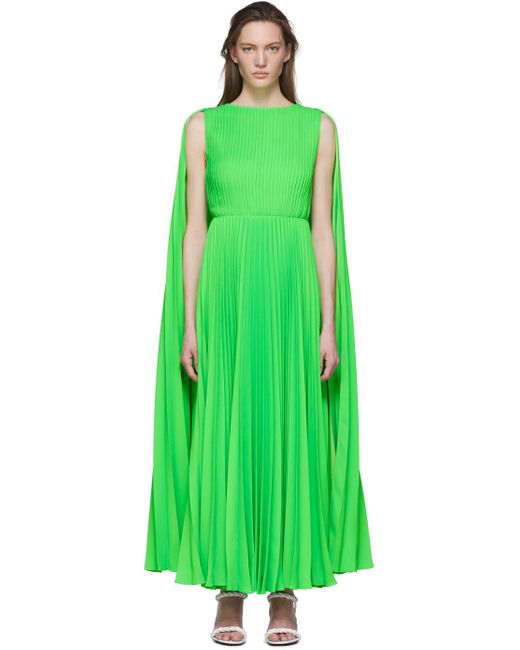 Robe plissée Valentino en coloris Green
