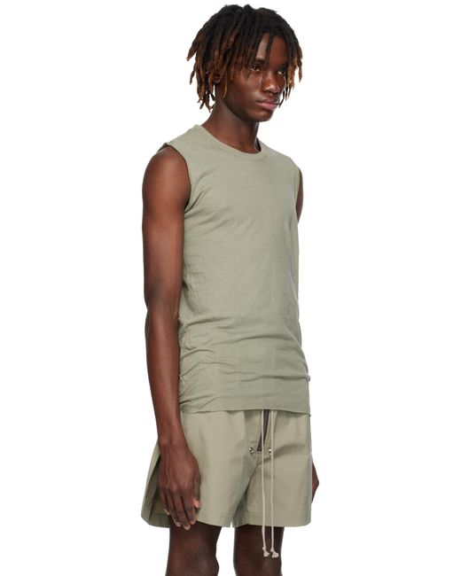 メンズ Rick Owens グリーン Hollywood Basic Sl リブタンクトップ Green