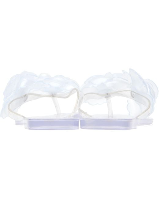Coperni Transparent Silicone Flower Flip-Flops in Black | Lyst