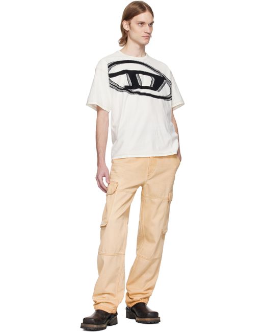 メンズ DIESEL ホワイト T-Doxt Tシャツ Natural