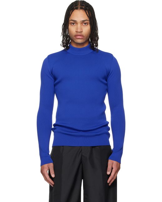 Jil Sander メンズ ブルー モックネック 長袖セーター 【公式通販】