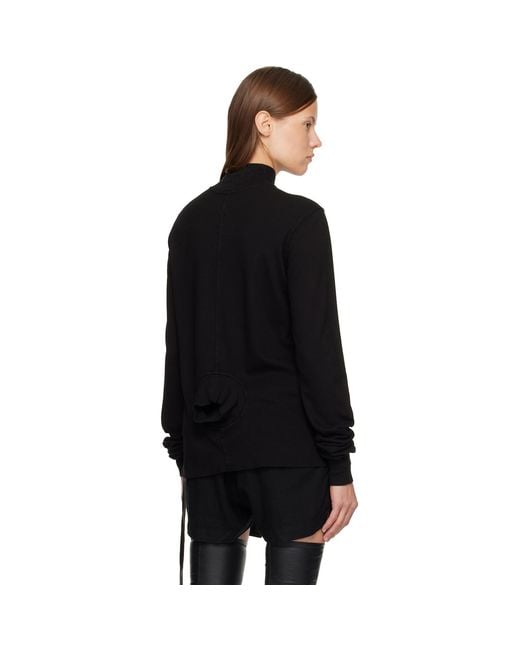 Rick Owens Black Concordians Headon Dbl Turtleneck