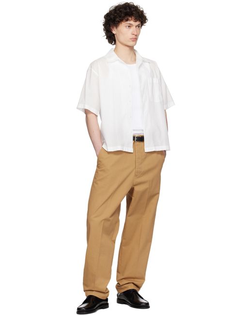 メンズ Merz B. Schwanen ホワイト Shirt09Lp 半袖シャツ White