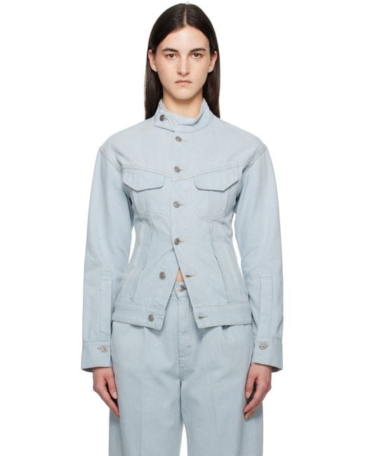 Victoria Beckham ブルー Sculptural デニムジャケット Multicolor