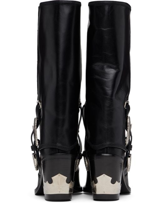 Toga Black Western Style Boots