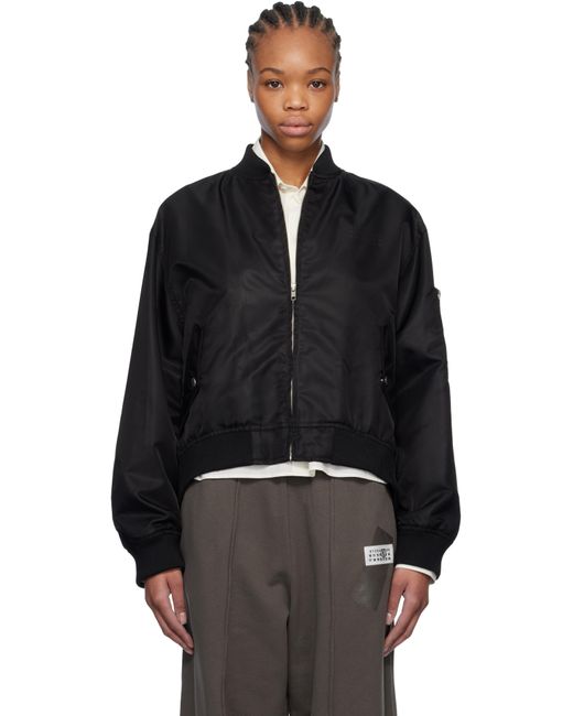 MM6 by Maison Martin Margiela ブラック Spliced ボンバージャケット Black