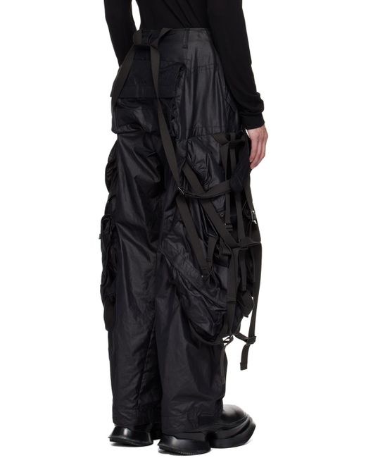 Pantalon cargo noir à empiècements superposés de style sac à dos Julius pour homme en coloris Black