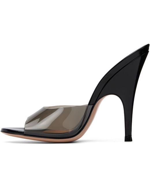 Gianvito Rossi Black Sofia Mule Heeled Sandals