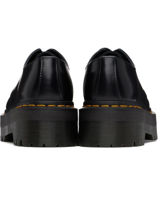 Derbys 1461 Noirs En Cuir Lisse À Plateforme Dr. Martens en coloris Black