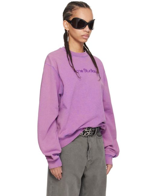 Acne Purple Blurred Sweatshirt