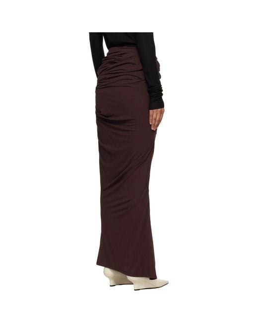 Entire studios Black Drape Maxi Skirt