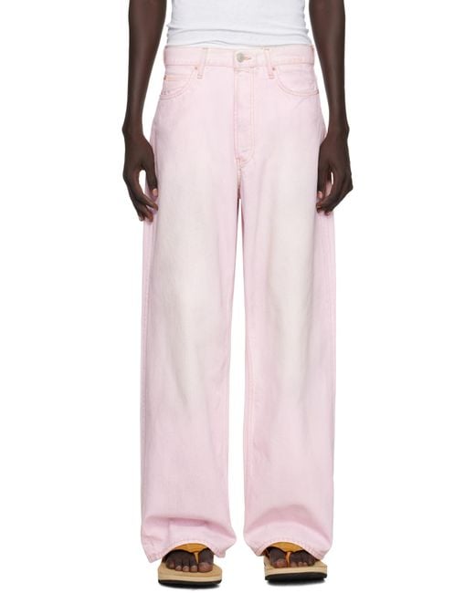 Acne Pink Loose Fit 1981 Jeans for men